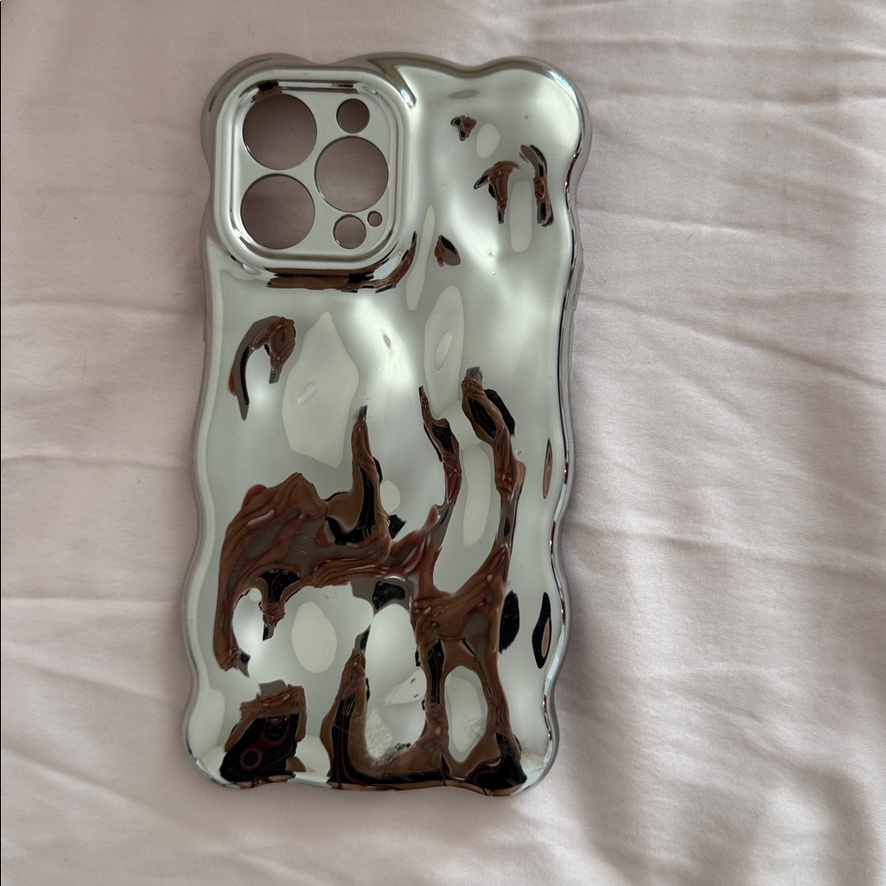 Silver and Brown Abstract Phone Case